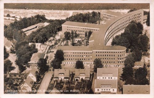AK Stralsund Marinelazarett Mecklenburg-Vorpommern 1942 gelaufen Postkarte