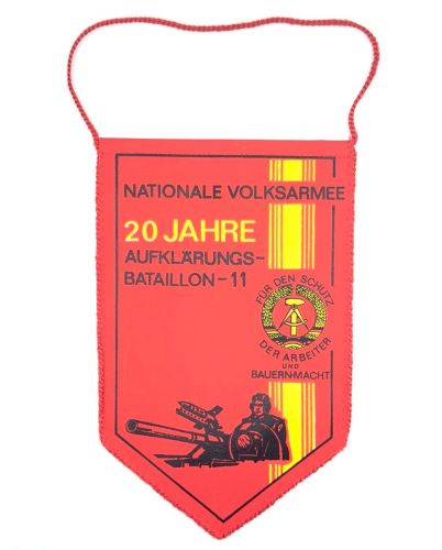 DDR Wimpel NVA 20 Jahre Aufklärungs-Bataillon - 11 Kreisvorstand Eisleben