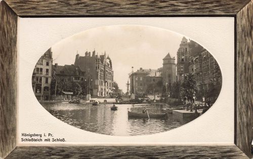 AK Königsberg Schlossteich Schloss Ostpreussen 1911 gelaufen Postkarte