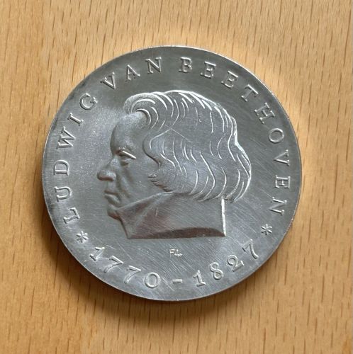 DDR 10 Mark 1970 Ludwig Beethoven Silber Gedenkmünze