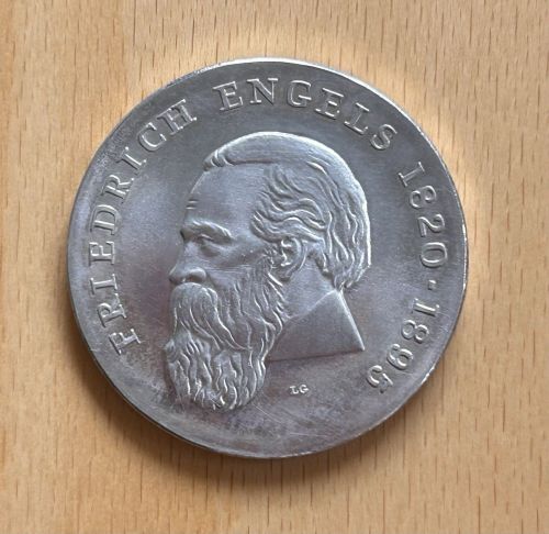 DDR 20 Mark 1970 Friedrich Engels Silber Gedenkmünze