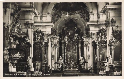 AK Diessen am Ammersee Klosterkirche Innenansicht Bayern ungelaufen Postkarte