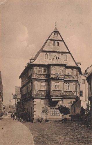 AK Alt-Miltenberg Gasthaus zum Riesen Bayern 1910 gelaufen Postkarte