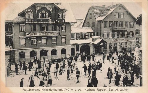 AK Freudenstadt Kurhaus Rappen Hotel Baden-Württemberg 1917 gelaufen Postkarte