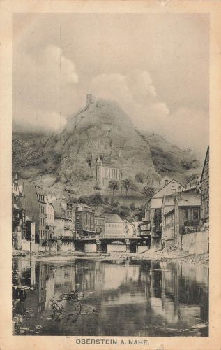 AK Oberstein an der Nahe Stadtansicht Rheinland-Pfalz gelaufen Postkarte
