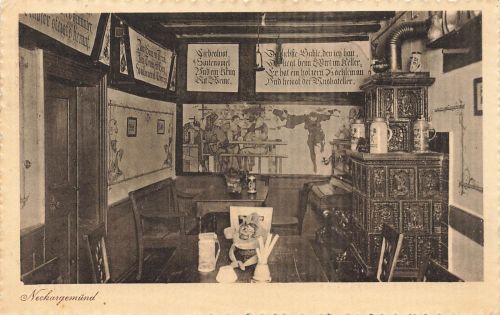 AK Neckargemünd Hotel Pfalz Weinstube Baden-Württemberg 1915 gelaufen Postkarte