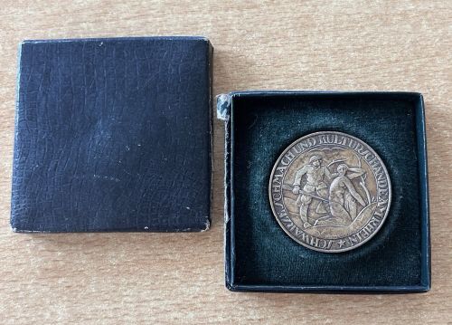 Weimarer Republik Deutscher Not und Schmach Taler 1923 mit Etui