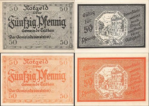 2 x Notgeld TRITTAU Gemeinde