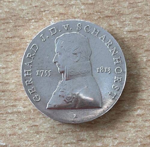 DDR 10 Mark 1980 Gerhard von Scharnhorst Silber Münze