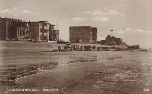 AK Norderney Weststrand Niedersachsen ungelaufen Postkarte