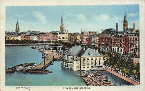 AK Hamburg Neuer Jungfernsteig Hamburg ungelaufen Postkarte