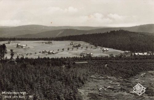 AK Mühlleithen Landschaft Blick vom Kiel Sachsen Vogtland 1939 Postkarte