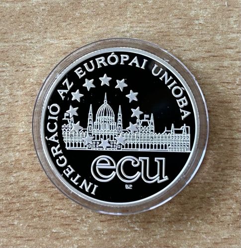 1000 Forint ECU 1995 Ungarn Parlament PP Silber mit Zertifikat