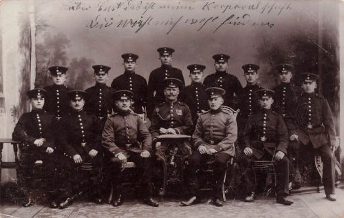Fotokarte 1.WK deutsche Soldaten mit Orden Inf.-Regt. 107 Leipzig Sachsen