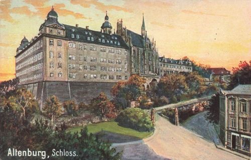 AK Altenburg Schloss Thüringen gelaufen Postkarte