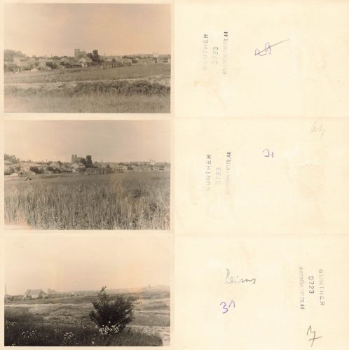 3x Fotos deutscher Vormarsch an die Stadt Reims Frankreich