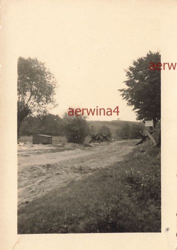 Spanische Reiter Drahtverhau an der polnischen Grenze Hedwigstein Oberschlesien