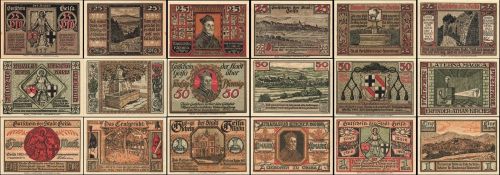 9 x Notgeld GEISA i. RHÖN Stadt