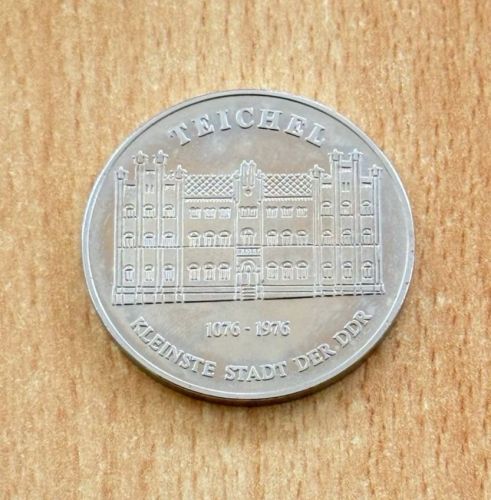 DDR Medaille Teichel kleinste Stadt der DDR 1076-1976 - Rat der Stadt Teichel
