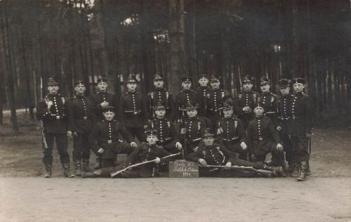 Fotokarte 1.WK Dresden, Jäger Schulterklappe 108 Schützen-Regiment 108