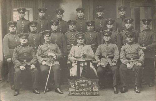 Fotokarte 1.WK Deutsche Soldaten Inf.-Regt. 133 Zwickau Sachsen