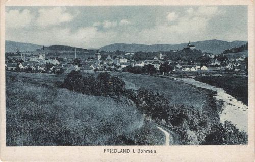 AK Friedland Frýdlant v Čechách Stadtansicht Böhmen ungelaufen Postkarte