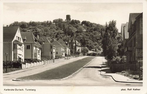 AK Durlach Karlsruhe Turmberg Baden-Württemberg 1939 gelaufen Postkarte