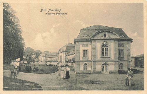AK Bad Nenndorf Grosses Badehaus Niedersachsen 1909 gelaufen Postkarte