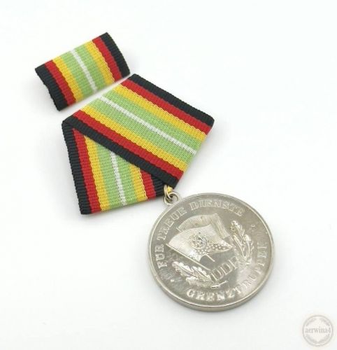 DDR Medaille Treue Dienste Grenztruppen der DDR Silber 10 Jahre Bartel 285d