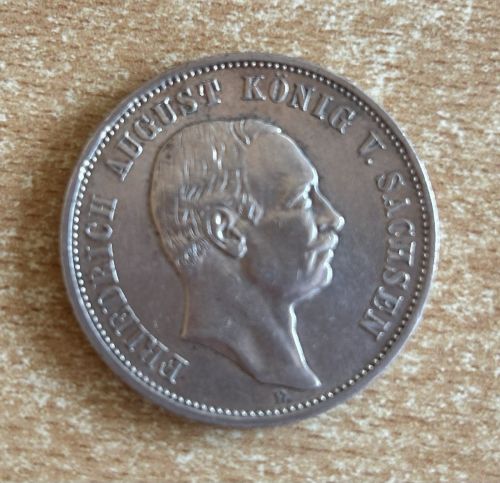 3 Mark 1911 Friedrich August König von Sachsen Kaiserreich Silbermünze