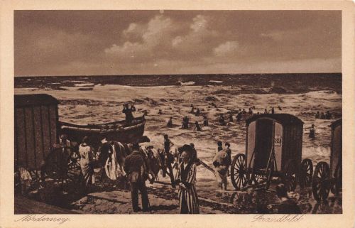 AK Norderney Strandblick Niedersachsen ungelaufen Postkarte