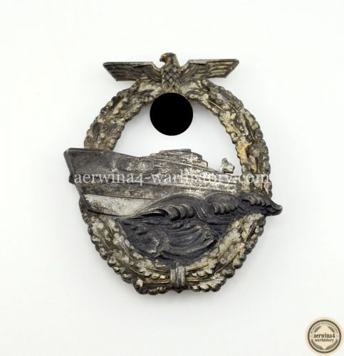 Schnellbootkriegsabzeichen der Kriegsmarine 2. Form Hst. Schwerin Berlin