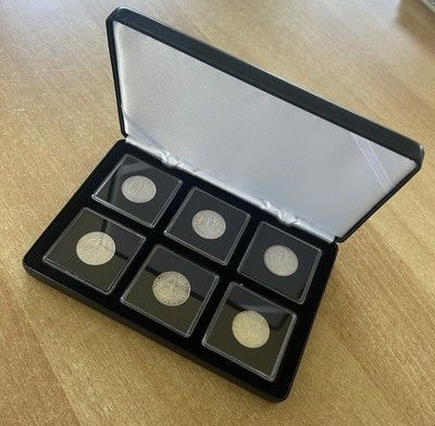 Münzsatz 2 Reichsmark Martin Luther 1933 A,D,E,F,G,J im Etui