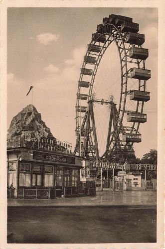Riesenrad in Wien Österreich Postkarte AK