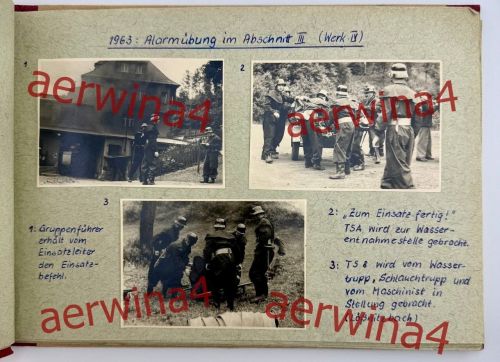 DDR Fotoalbum Betriebsfeuerwehr VEB Blechformwerke Erzgebirge 38 Fotos Lößnitz
