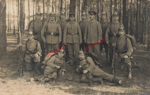 Foto AK 1.WK Soldaten Pickelhaube Preußen Res. Inf. Regt. 206 Zossen