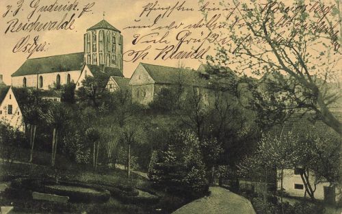 AK Liebstadt Miłakowo Parkansicht Kirche Ostpreussen 1911 gelaufen Postkarte