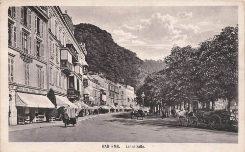 Lahnstraße in Bad Ems Rheinland-Pfalz Postkarte AK 1940