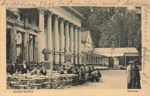 Kurhaus in Baden-Baden Baden-Württemberg Postkarte AK 1923