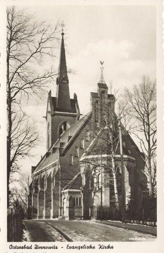 Kirche in Zinnowitz Mecklenburg-Vorpommern Postkarte AK