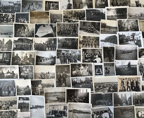 Lot / Konvolut 100 Orig. Fotos Leben deutsche Soldaten Uniform Front 2. WK