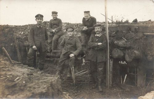 Fotokarte 1.WK Deutsche Soldaten Schützengraben Bredow-Lager