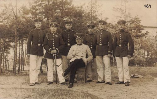 Fotokarte 1.WK Deutsche Soldaten Schulterklappe 177 Königsbrück