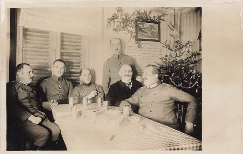 Fotokarte 1.WK Deutsche Soldaten Feiern Weihnachten 1916