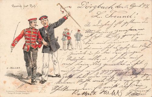 AK 1.WK Reserve hat Ruh Husar Soldat 1908 gelaufen Patriotika Postkarte