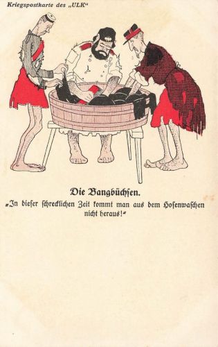 AK 1.WK Die Bangbüchsen Soldaten Spruchkarte ULK ungelaufen Patriotika Postkarte