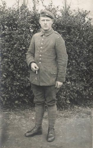 Fotokarte 1.WK Portrait deutscher Sturmsoldat Cambrai Frankreich