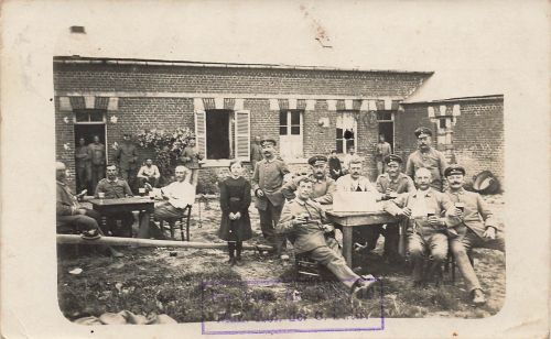 Fotokarte 1.WK Deutsche Soldaten Res.-Fuss.-Art.-Regt.10 Westfront