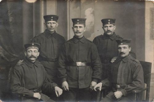 Fotokarte 1.WK deutsche Soldaten Schulterklappe 72 Eilenburg