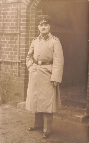 Fotokarte 1.WK deutsche Soldat Schulterklappe 2 Photograph Lorenz Ahlbeck